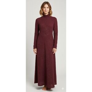 Free People Lace Maxi Dress S Burgundy Flowing Dark Romantic Vamp Goth Glam